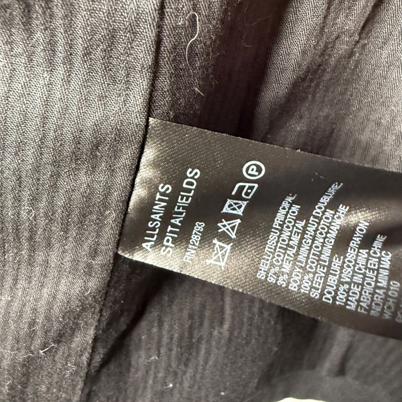 All Saints Black short trench style short coat Jacket -cp - Picture 13 of 16